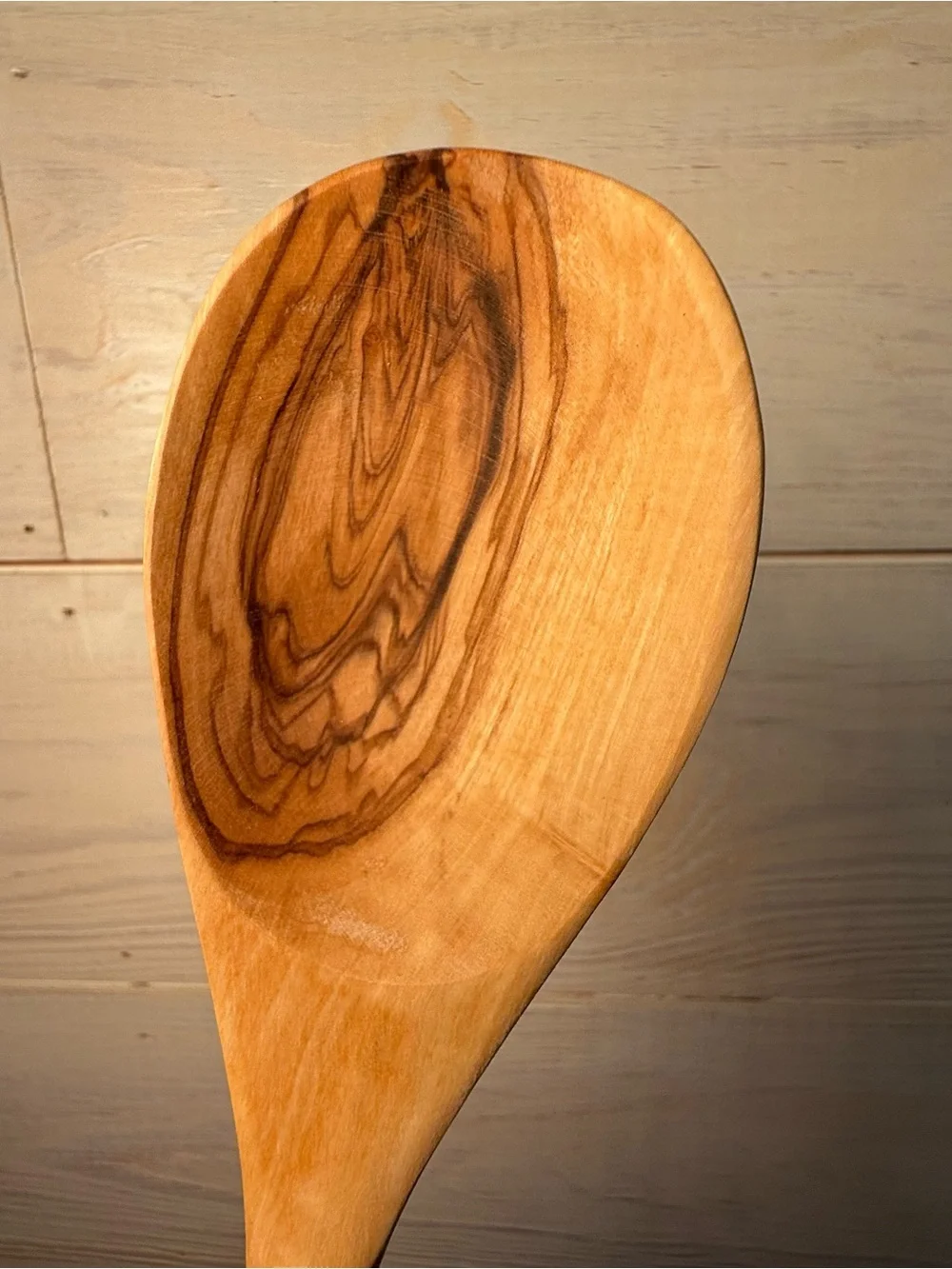 Wooden Olive Wood Cooking Spoon Set - of 3 Natural Brown